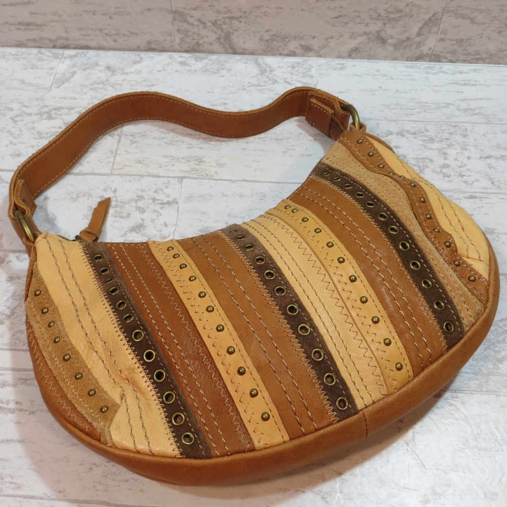 Fossil Small Satchel Leather Nubuk Handbag